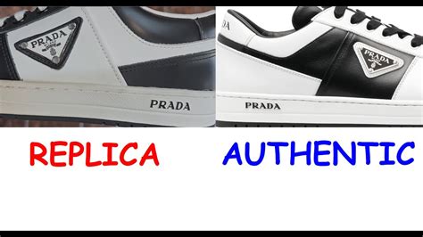 sneaker fake prada shoes vs real|prada men's lace up shoes.